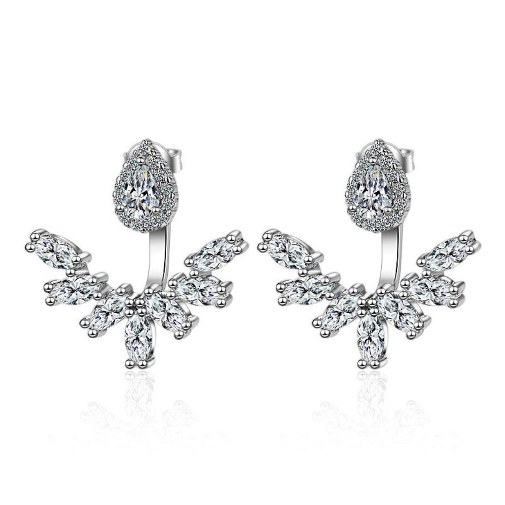 SILVER PLATED CUBIC ZIRCONIA CUFFS